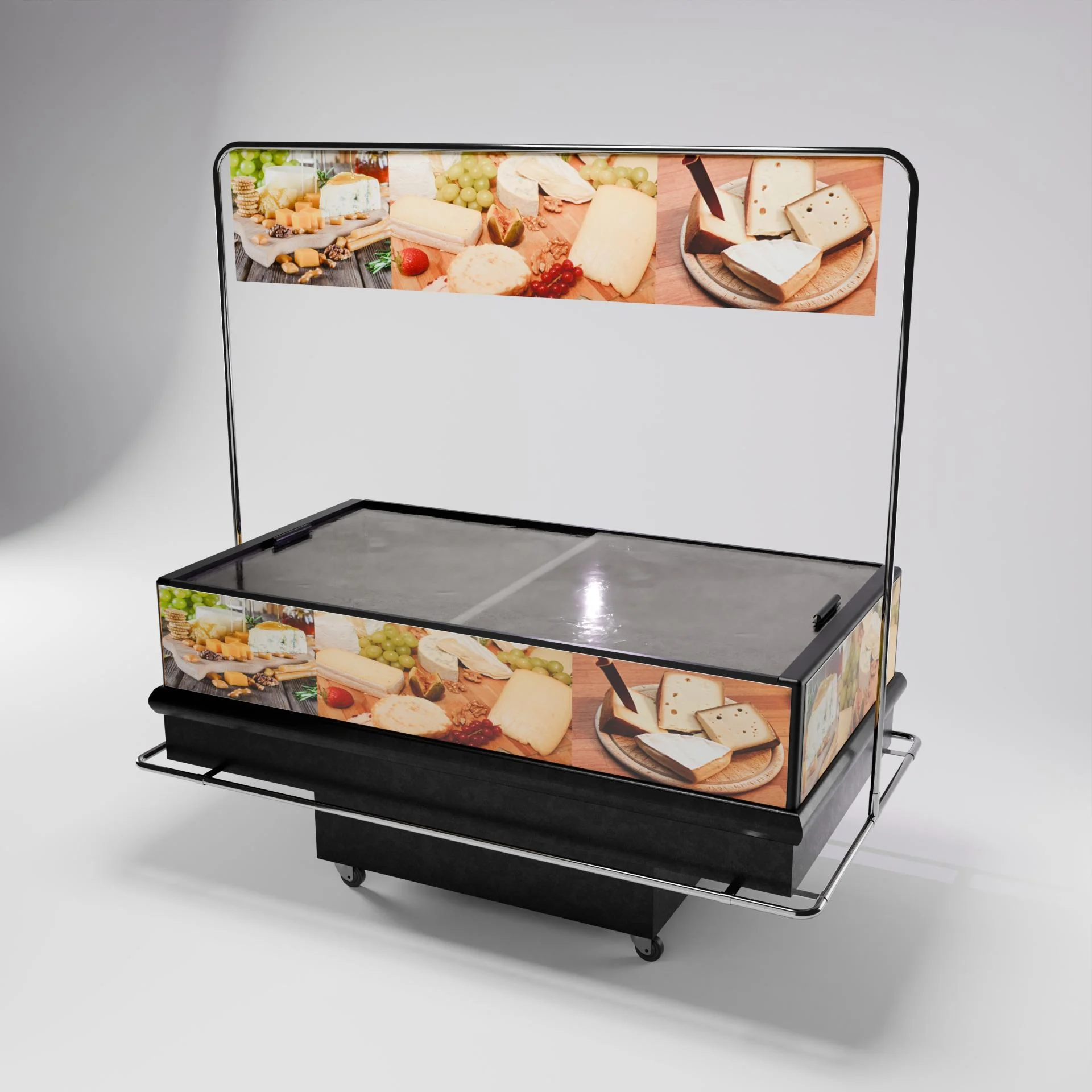 Bac panoramique avec plv pub