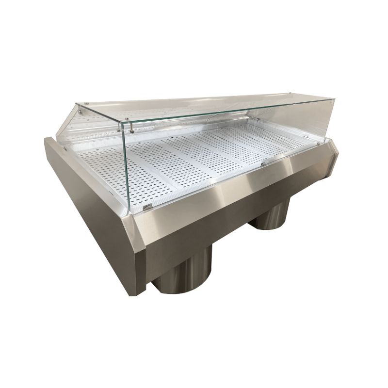 Comptoir a poissons refrigere inox