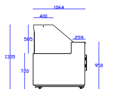 Comptoir traditionnel réfrigéré VALOA schéma 2