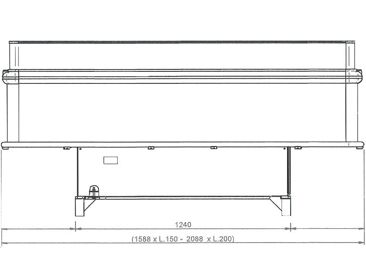 Dimensions bac bi-température à louer