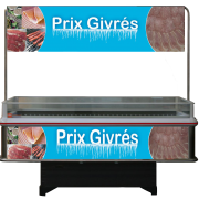 Meuble réfrigéré PLV prix givrés