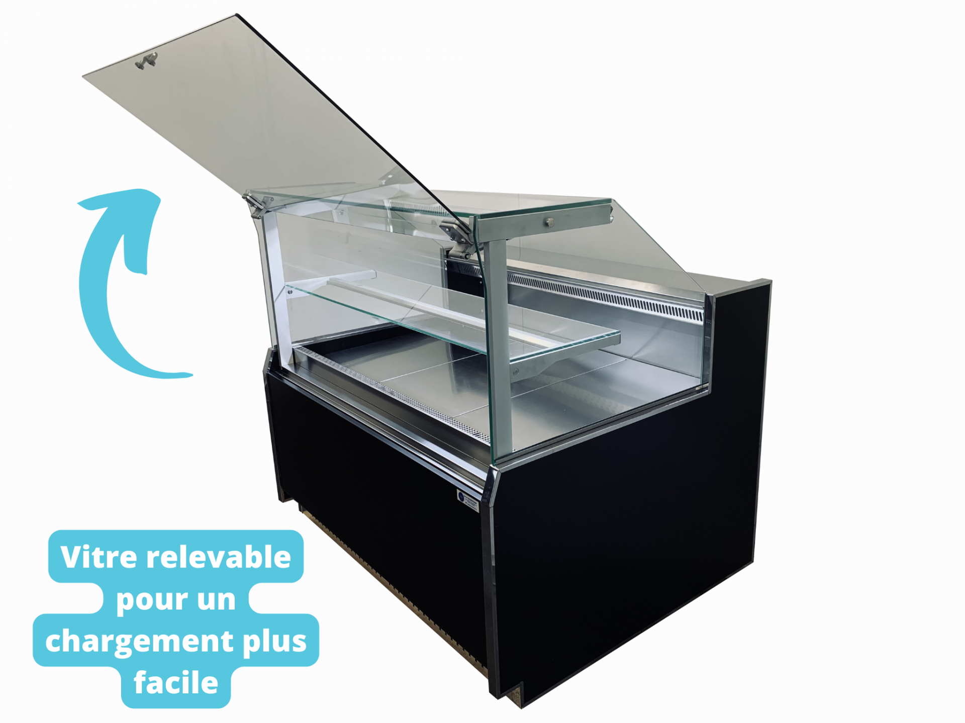 Vitre relevable pour un chargement plus facile