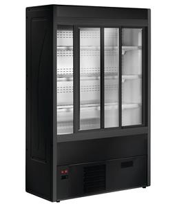 Vitrine porte coulissante noir